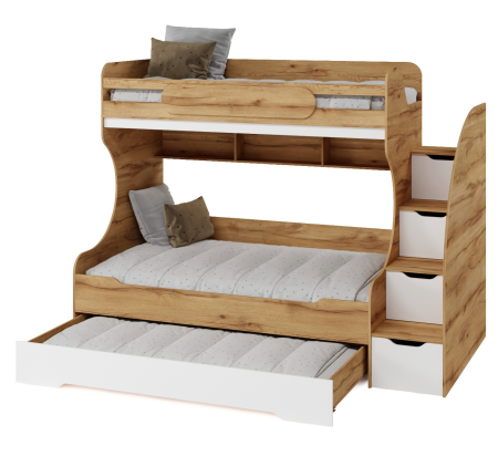 Кровать двухъярусная Биг 120х200 (левая) от Династия Kids