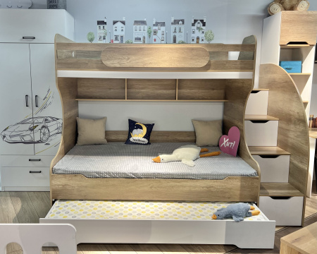 Кровать Биг 90х200 (цвет белый) от Династия Kids