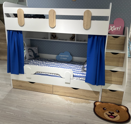 Комплект занавесок (2 шт) цвет синий от Династия Kids