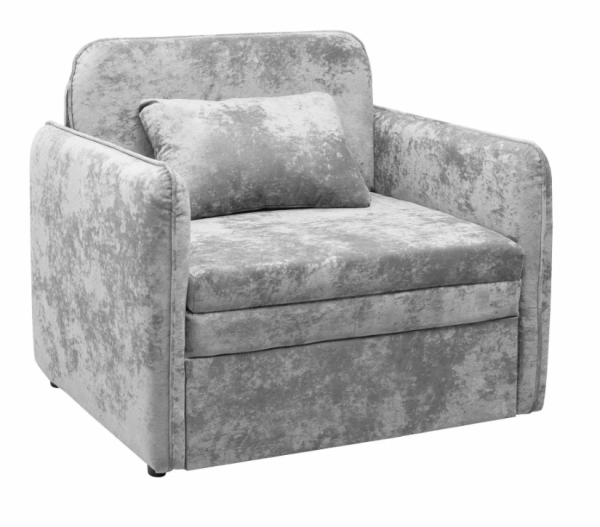 Диван раскладной для детской "Урбан" (велюр Краш 39) серый 