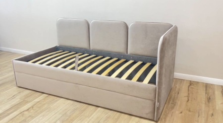 Угловая кровать Соната Грей 90х190 с доп.спальным местом (универсальный угол)