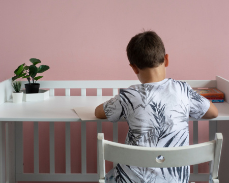 Кроватка-стол Миа 120х60 белый/белый  от Династия Kids