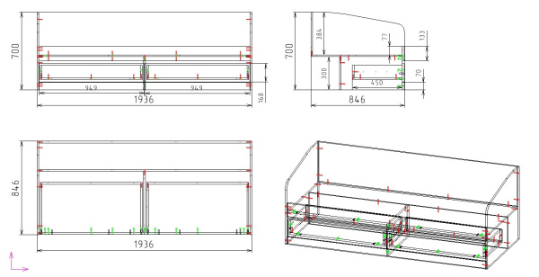 Кровать Джуни 190х80 (гаскон пайн + белый) от Династия Kids