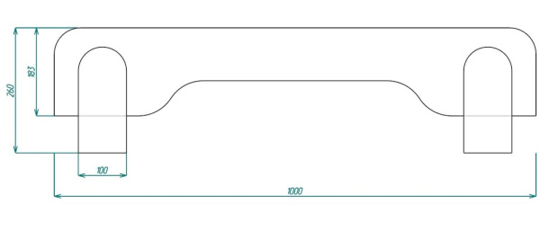 Бортик (дуб сонома) длина 100 см от Династия Kids