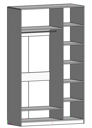 Шкаф 3-х дверный коллекции Брайт  от Династия Kids