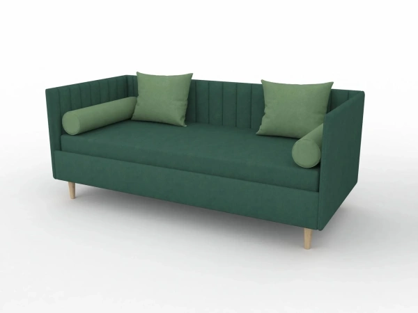 Мягкая кровать Шелби Изумруд 90х180