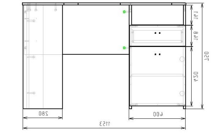 Стол угловой дуб млечный 
