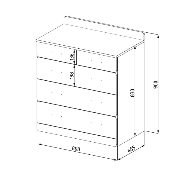 Комод коллекции Формат от Династия Kids

