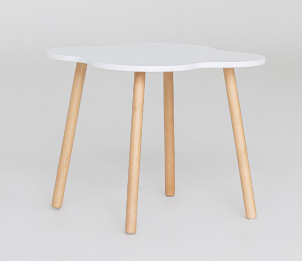 Стол Облачко белый/дерево  от Династия Kids