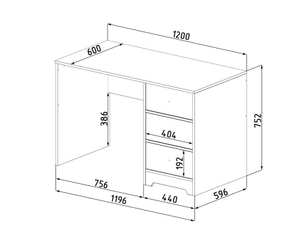 Стол 1200 мм коллекции Норд  от Династия Kids