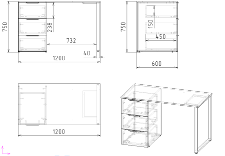 Комплект для 2 школьников Брайт Золотистый (2 стола + пенал + 2 полки Юниор) от Династия Kids