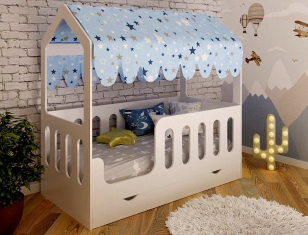 Кровать домик Теремок 160х80 с ящиком 