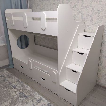 2-х ярусная кровать Фортуна 180х80 (цвет белый)