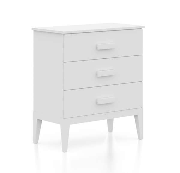 Комод Teрра белый (со съемным пеленальным столом)