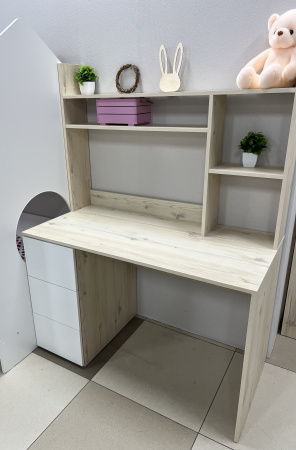 Стол Практик 1200 мм (гаскон пайн + белый). Левый/правый