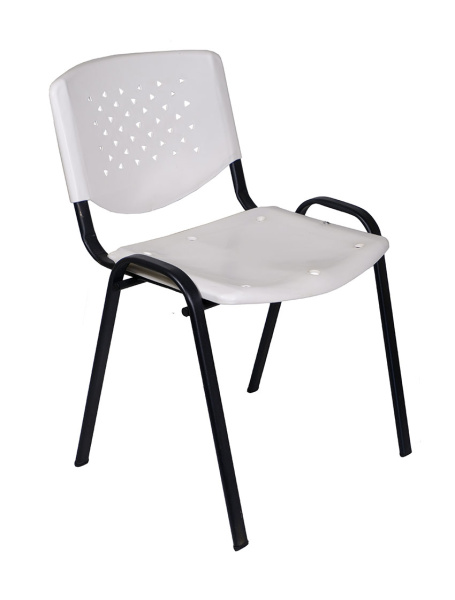 Стул Дейзи (белый пластик/черная рама)