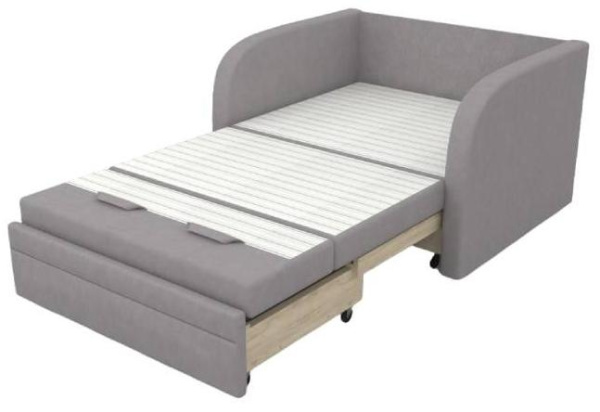 Диван выкатной Малыш Blue 700 мм (подушка с принтом) 