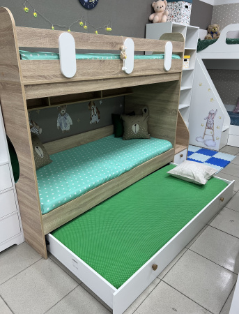 Кровать Фортуна-3 (белый+дуб сонома) 190х80 от Династия Kids